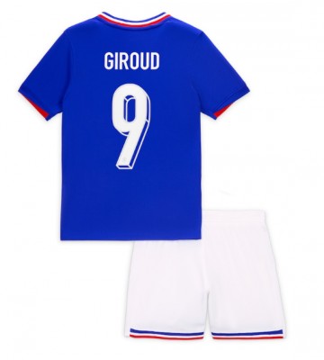Frankrike Olivier Giroud #9 Hemmakläder Barn EM 2024 Kortärmad (+ Korta byxor)